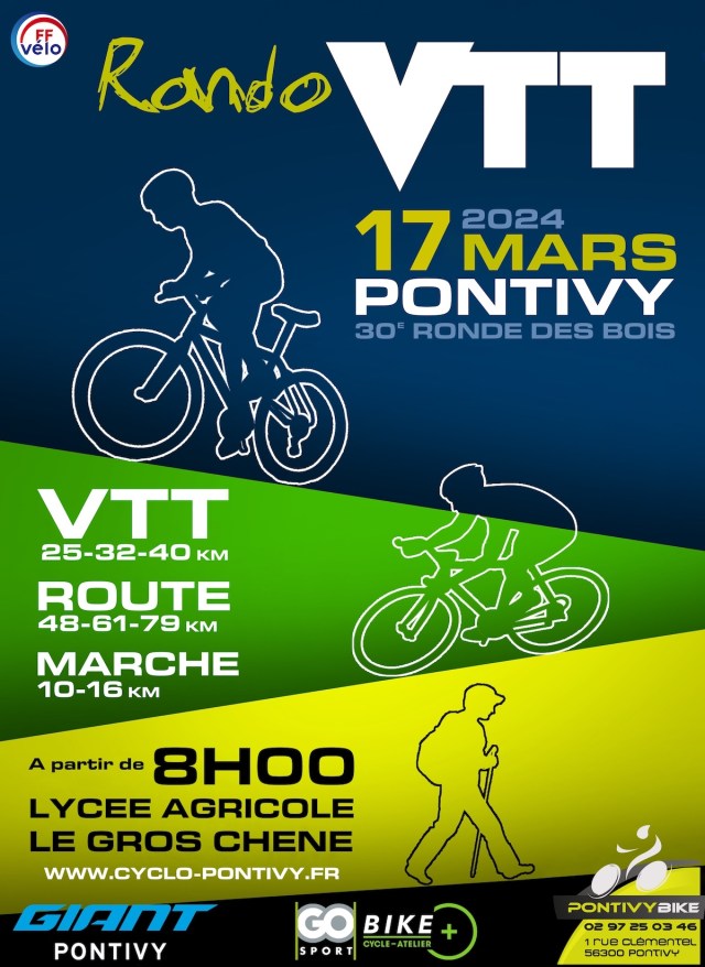 Affiche rando Pontivy 2024